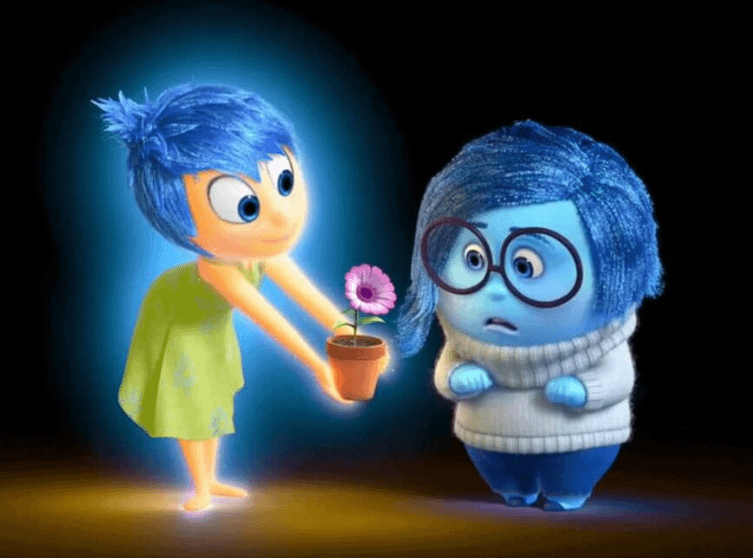 Foto de tristeza y alegría de la película inside out