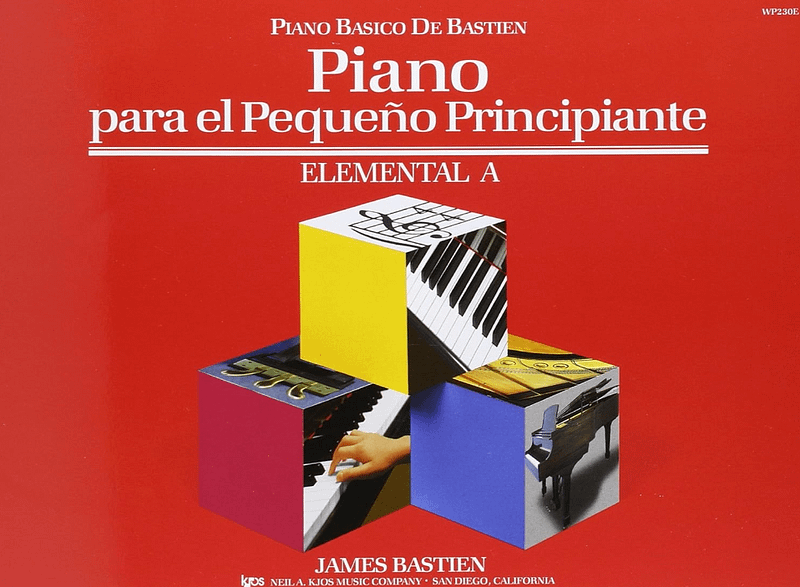 Libro en rojo Piano para prinicipantes